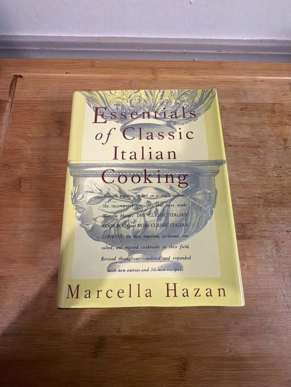 Essentials of Classic Italian Cooking by Marcella Hazan Hardcover Cookbook